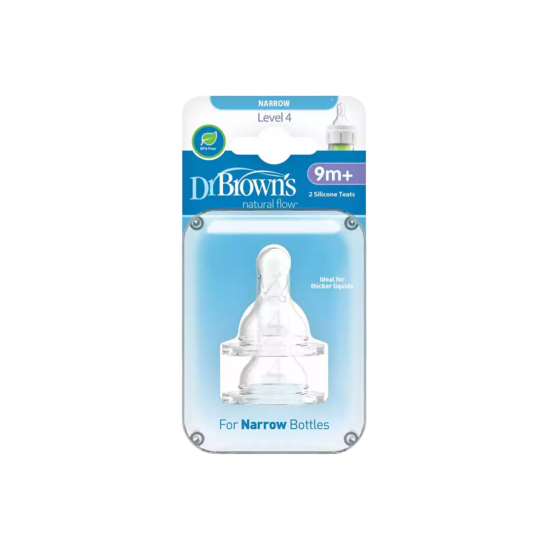 Dr Brown's Options Silicone Narrow Neck Teat, Assorted Sizes