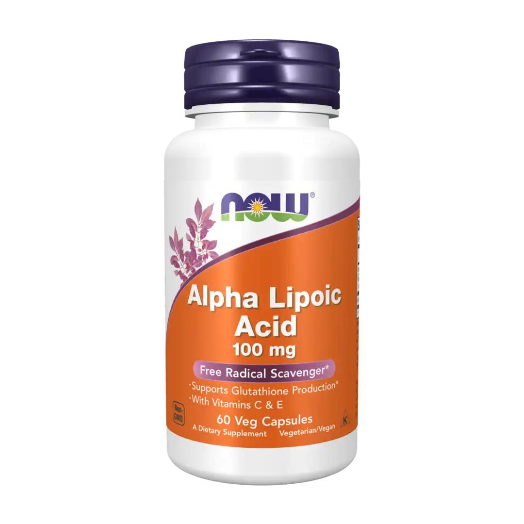 NOW Foods Alpha Lipoic Acid 100mg Vegi Capsules, 60's
