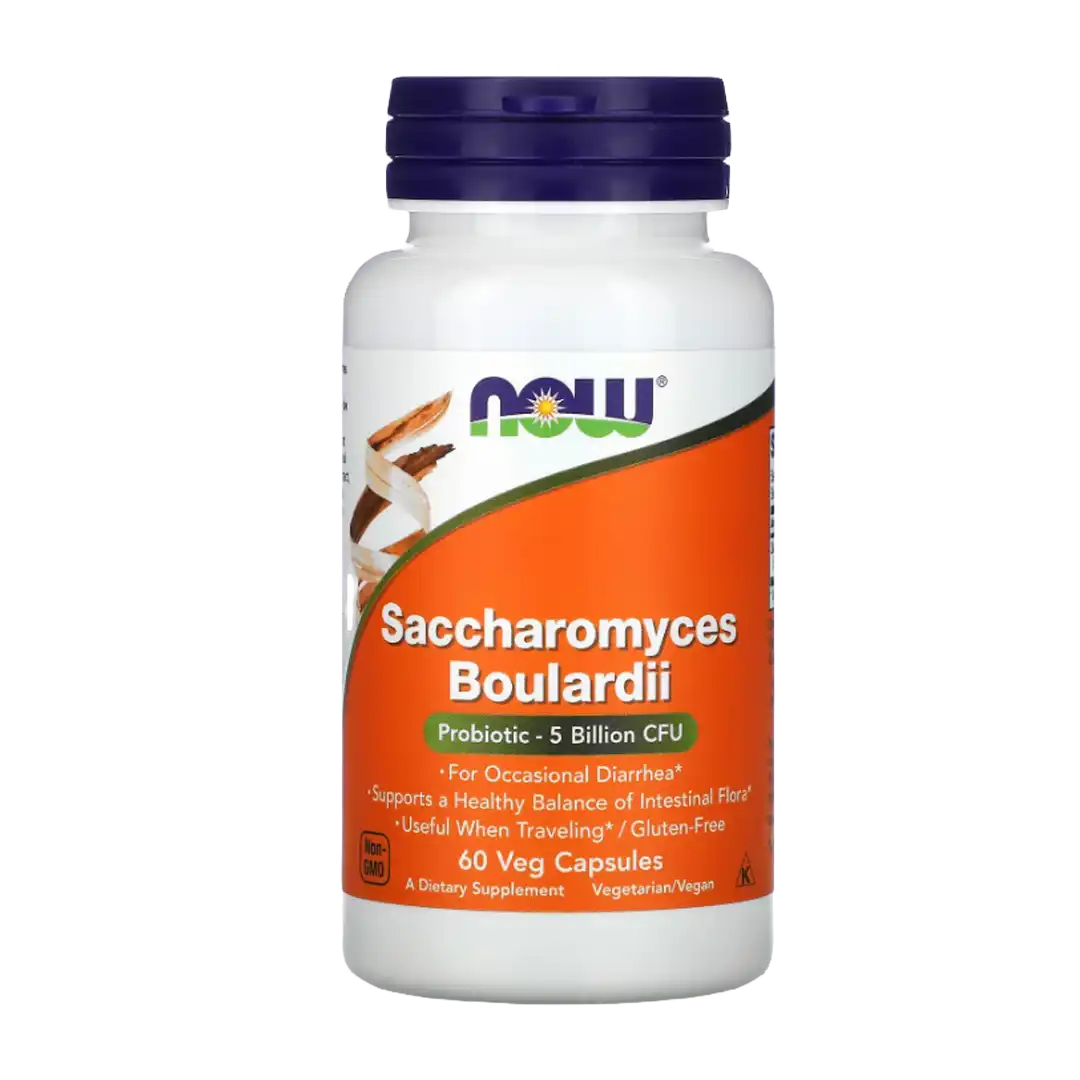 NOW Foods Saccharomyces Boulardii Vegi Capsules, 60's