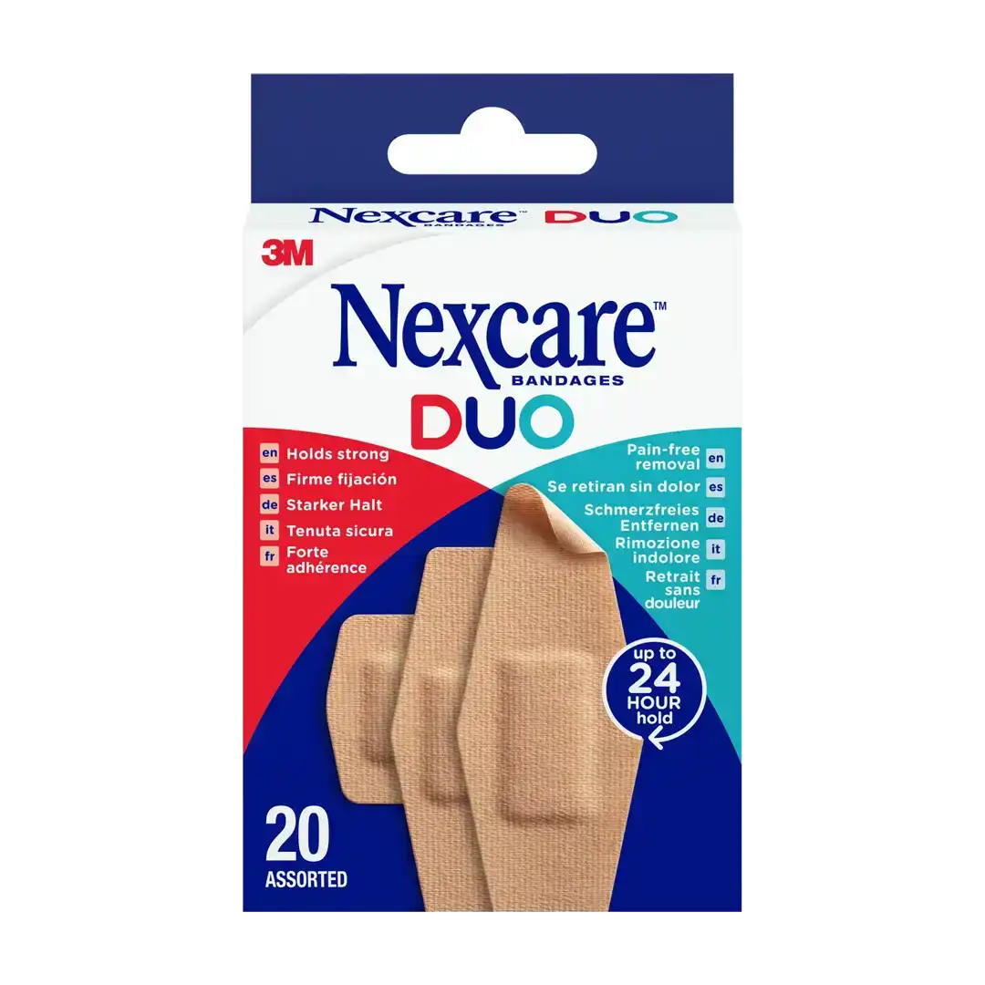 Nexcare 3M DUO Plaster Assorted, 20's
