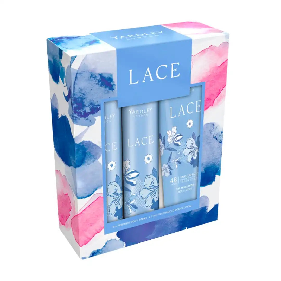 Yardley Lace Body Spray 2 x 90ml & Body lotion 75ml