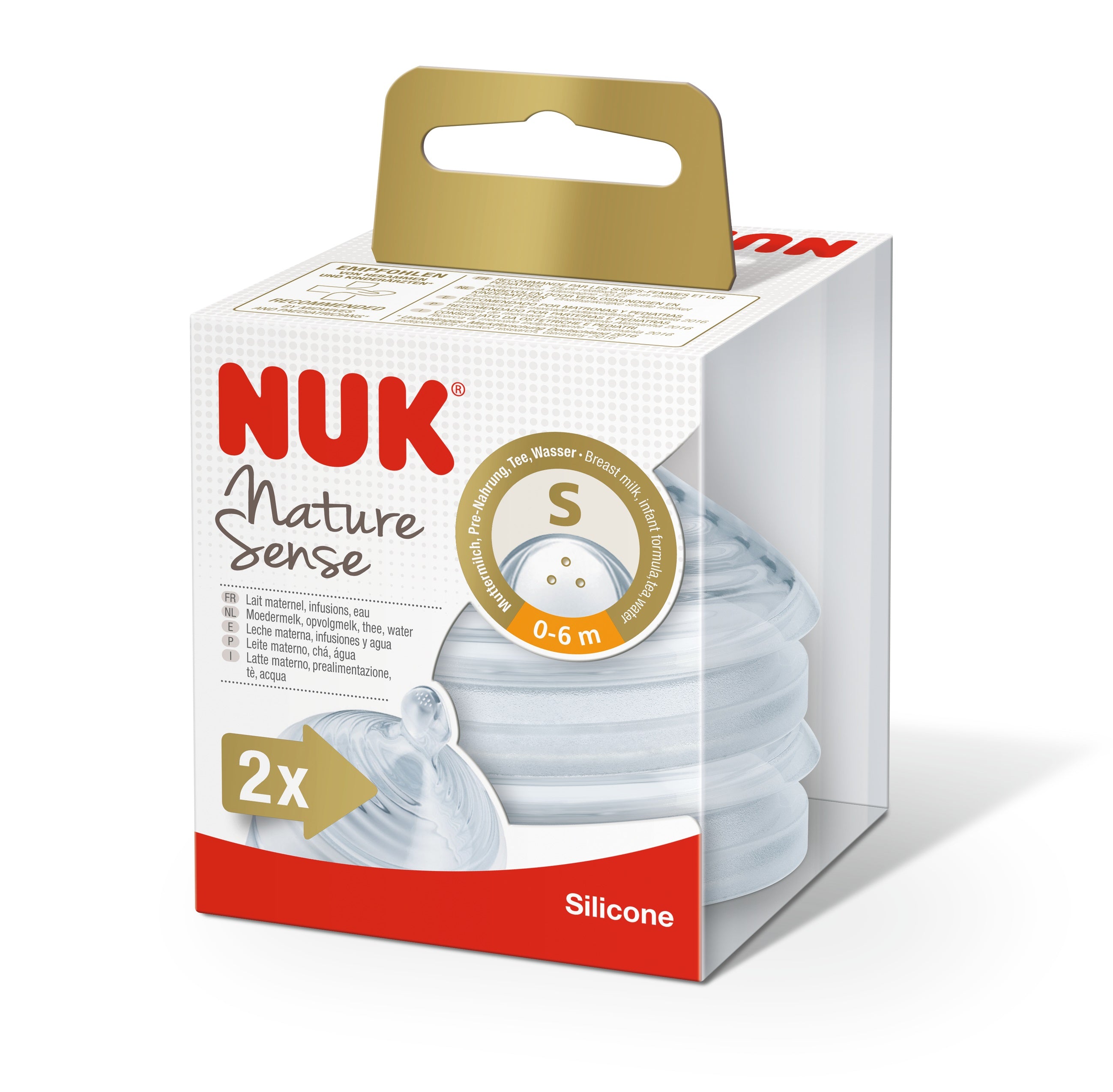 Nuk Nature Sense Silicone Teat, Small 3 Hole