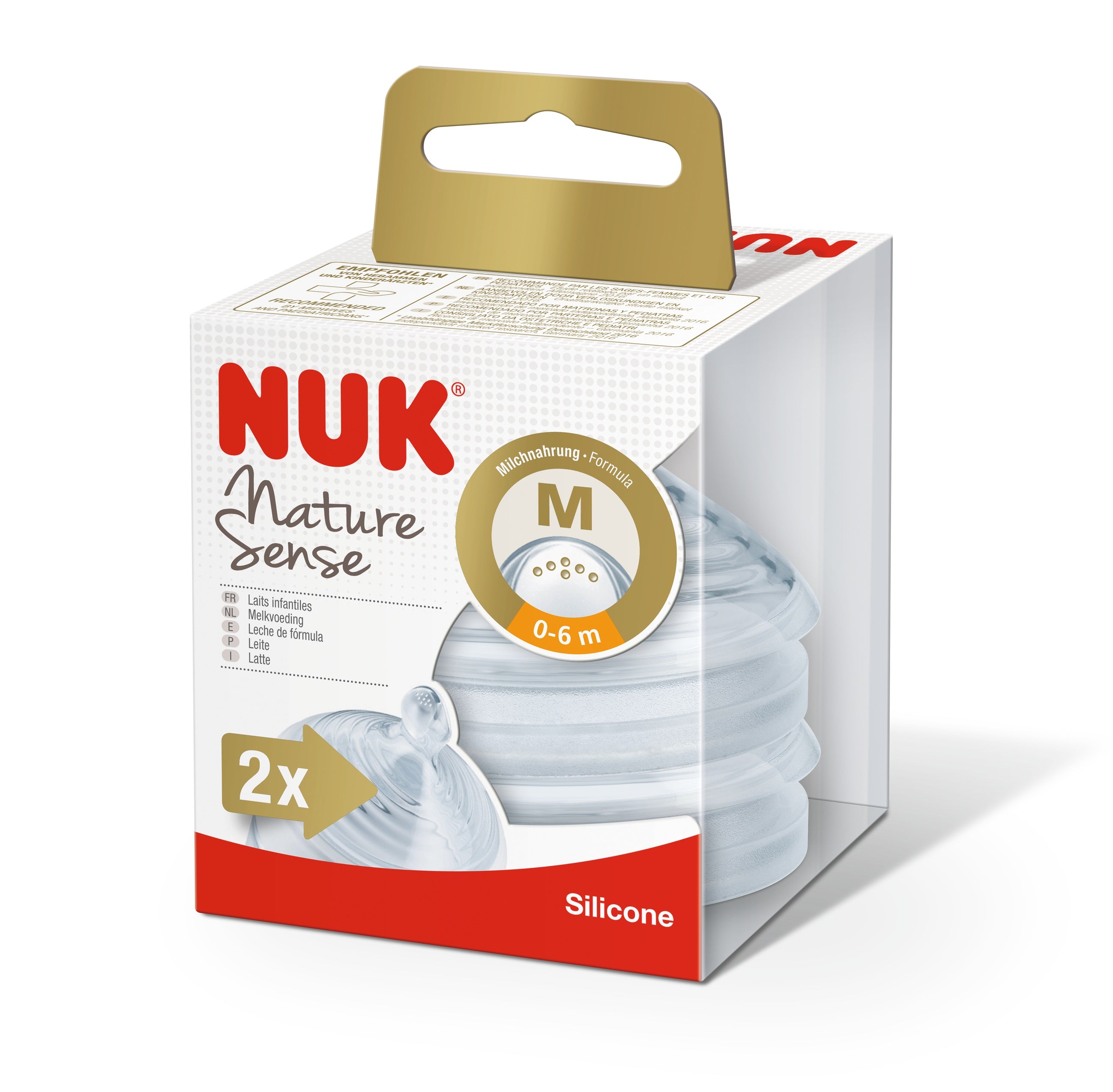 Nuk Nature Sense Silicone, Medium 6 Hole