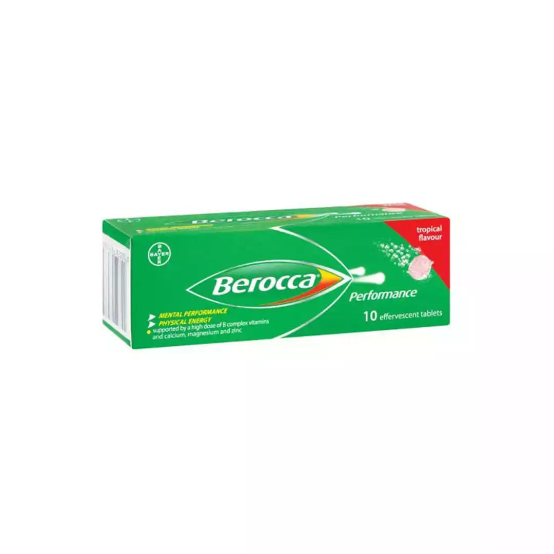 Berocca Performance Vitamins & Minerals (10 Effervescence Tablets) Tablets  with B Vitamins, Vitamin C, and Essential Minerals