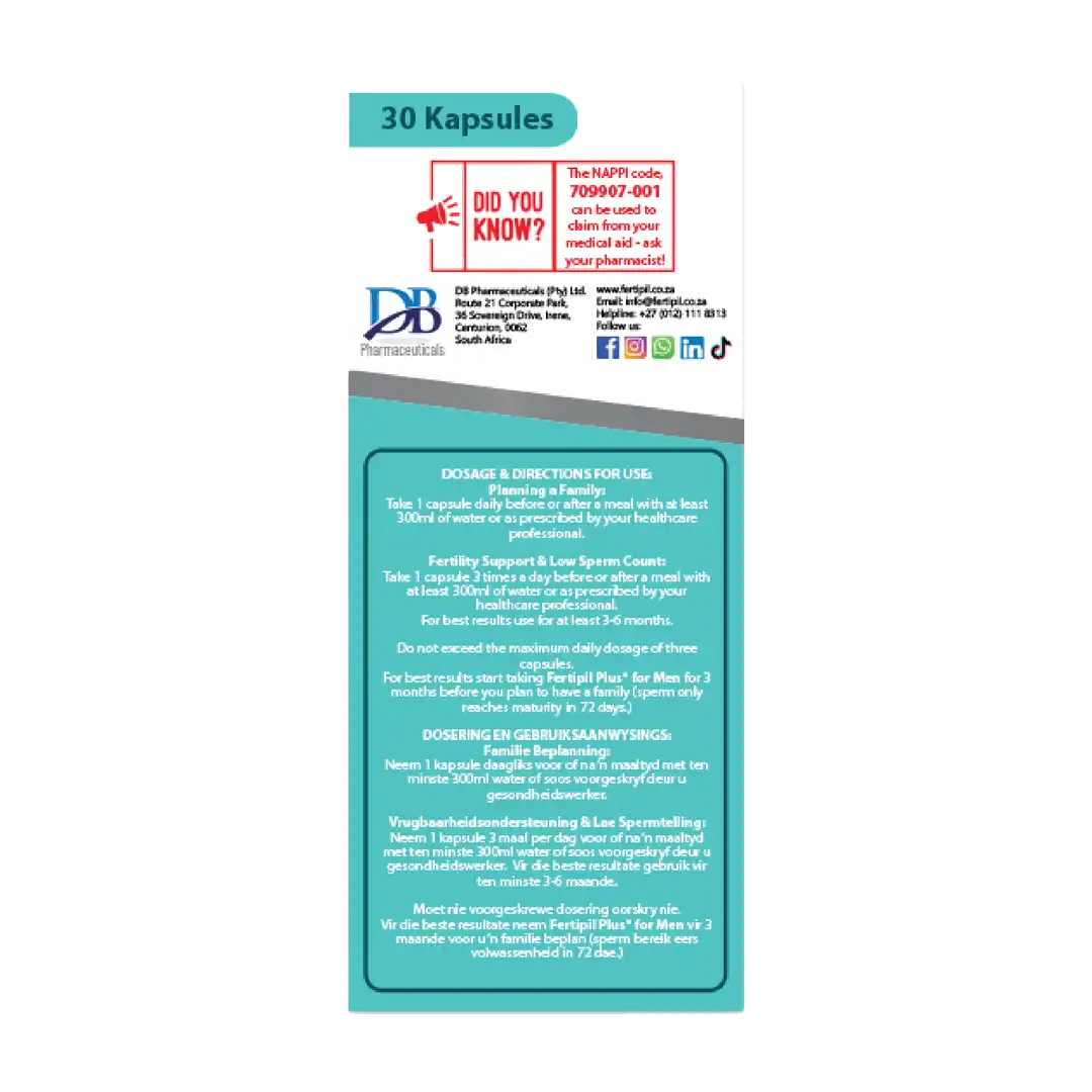 Fertipil Plus Men Capsules, 30's