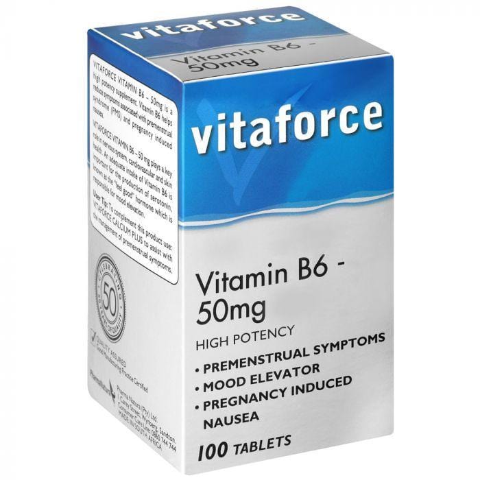 Vita Force Vitamins Vitaforce B6-50Mg Pyridoxine Tabs, 100's 6002570976574 741299003
