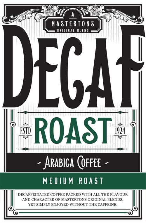 Mastertons Gourmet Coffee Mastertons Decaffeinated Beans, 250g 6009879868739 217933