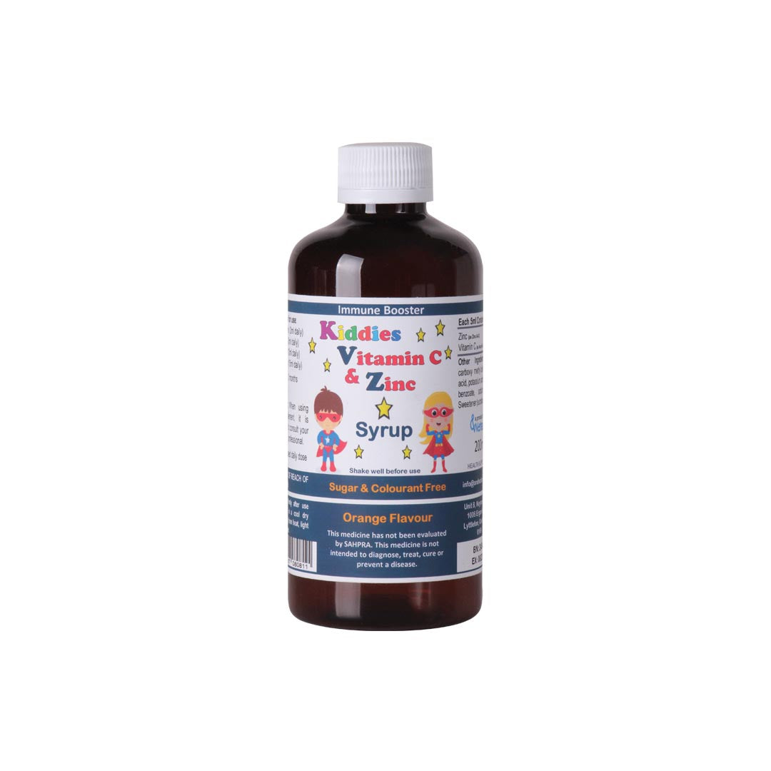 Kiddies Vitamin C & Zinc Immune Booster Syrup Orange, 200ml