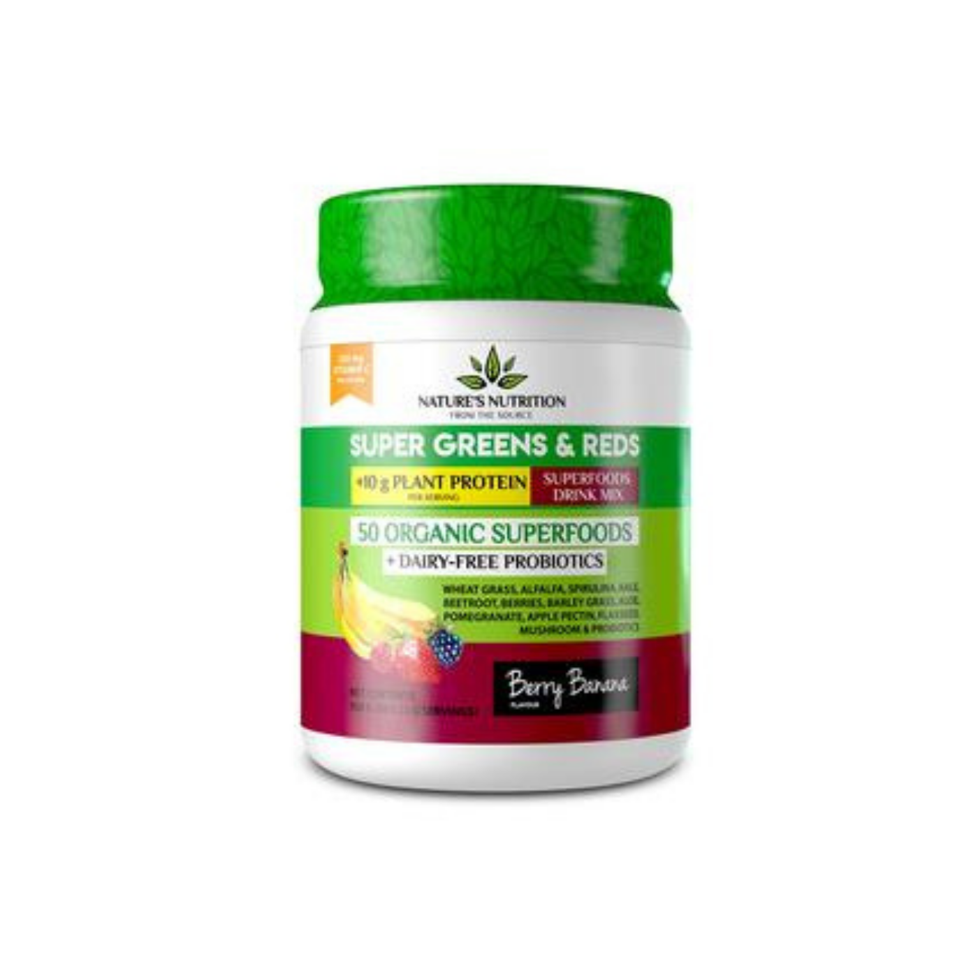 Nature's Nutrition Super Greens & Reds Berry Banana, 300g