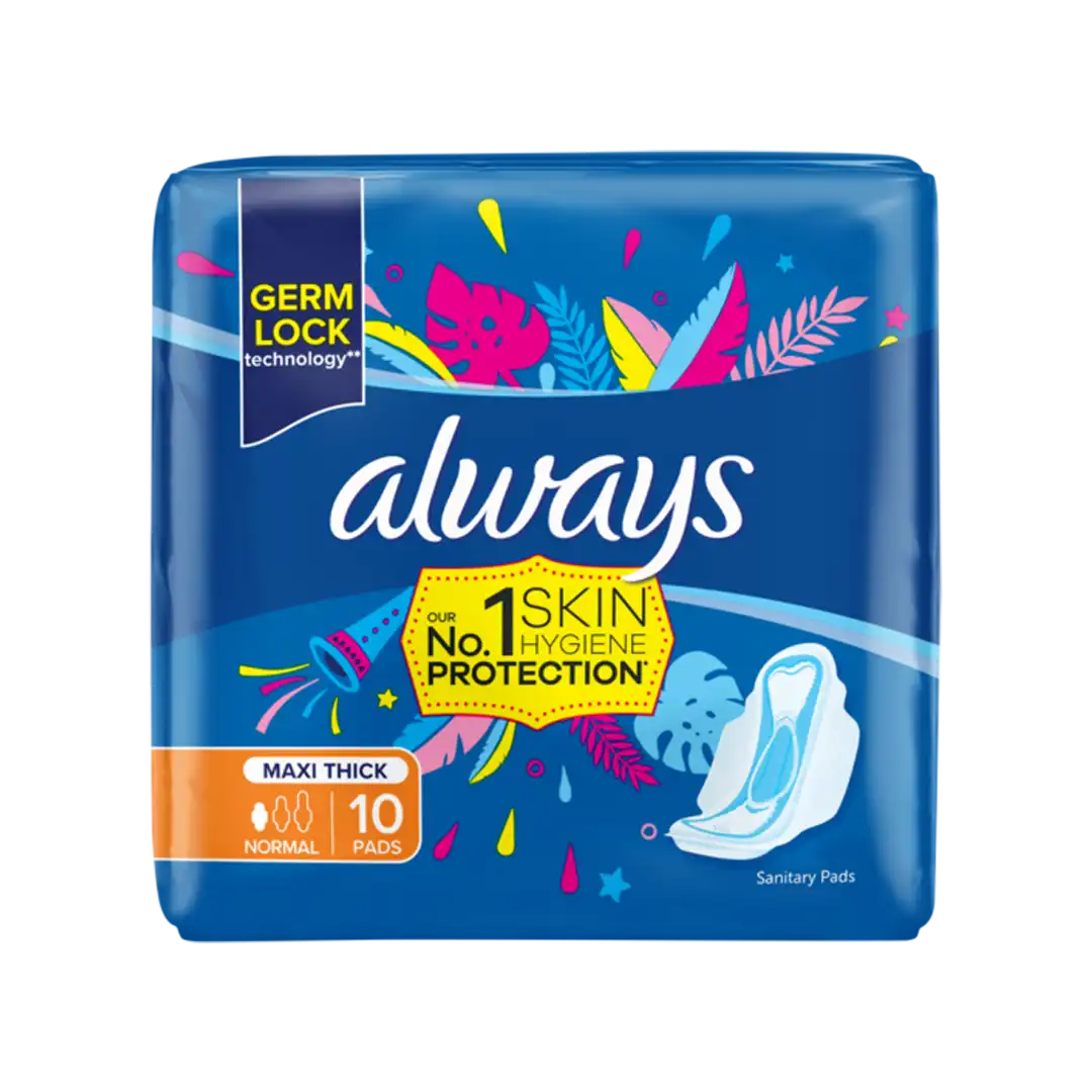 Always Maxi Normal Pads, 10's