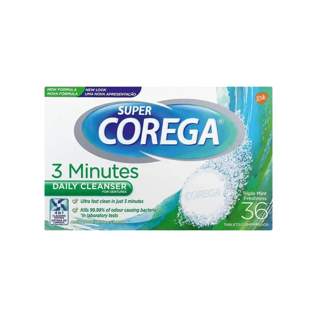 Corega Denture Cleanser Tablets, 36's