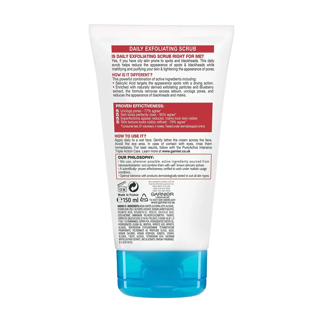 Garnier Pure Active Intensive Exfoliating Scrub, 150ml