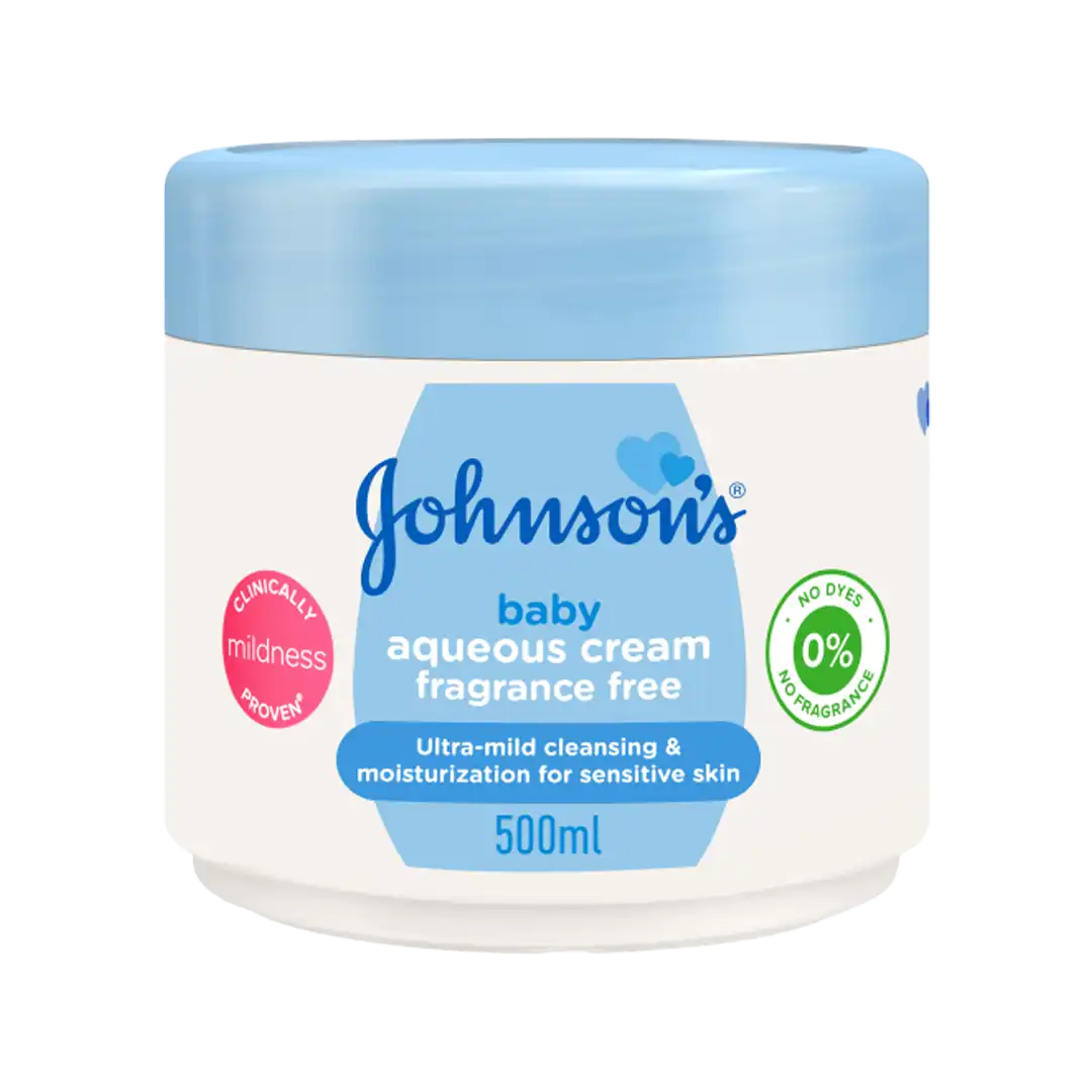 Johnson's Baby Fragrance Free Aqueous Cream, 500ml