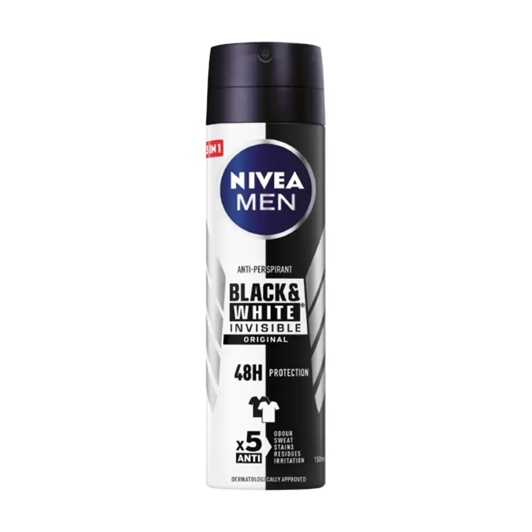 Nivea Anti-Perspirant Deodorant Men Invisible for Black and White 150ml