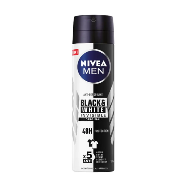 Nivea Anti-Perspirant Deodorant Men Invisible for Black and White 150m