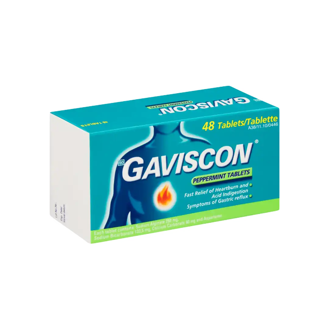 Gaviscon Plus Peppermint Tablets, 48's