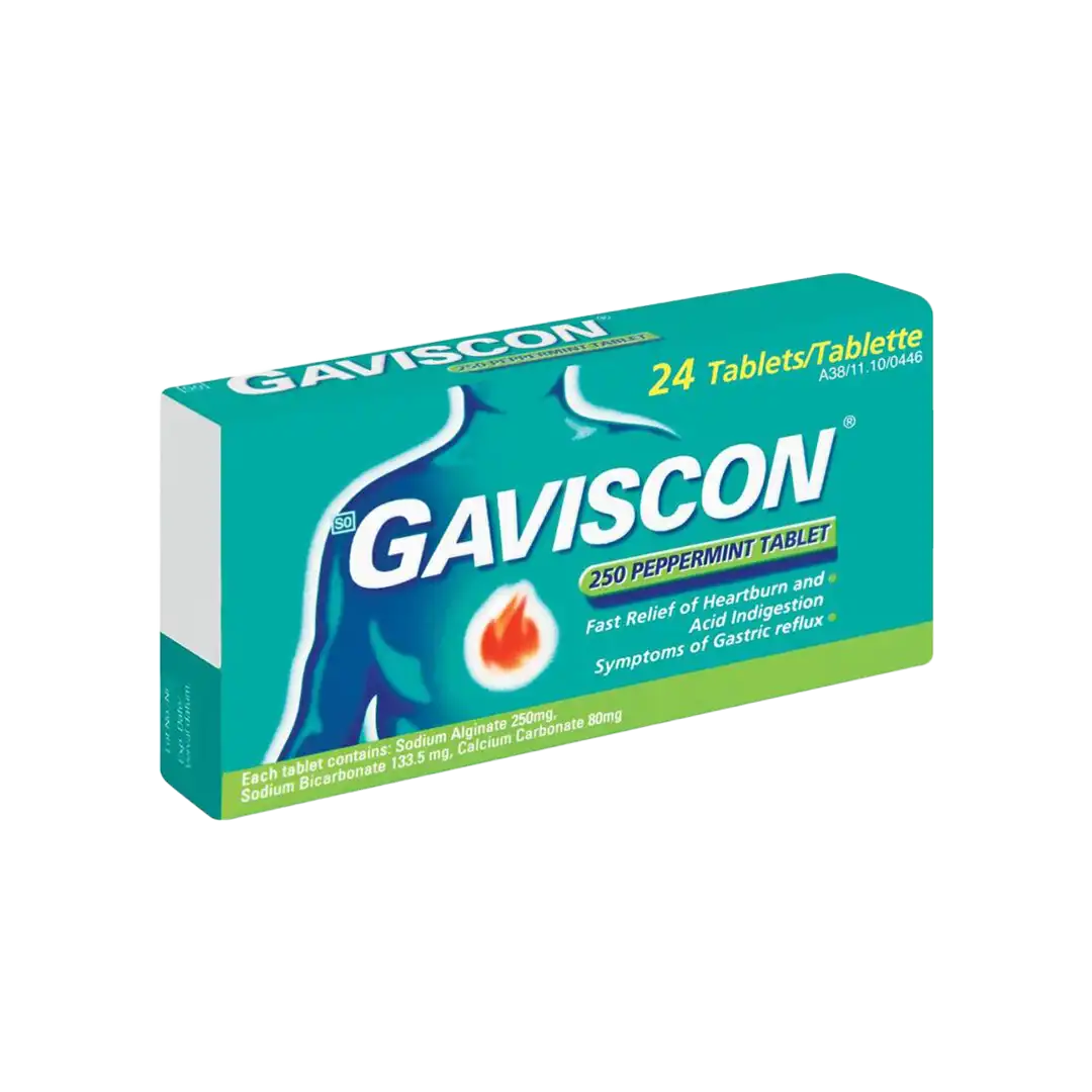 Gaviscon 250 Peppermint Tablets, 24's