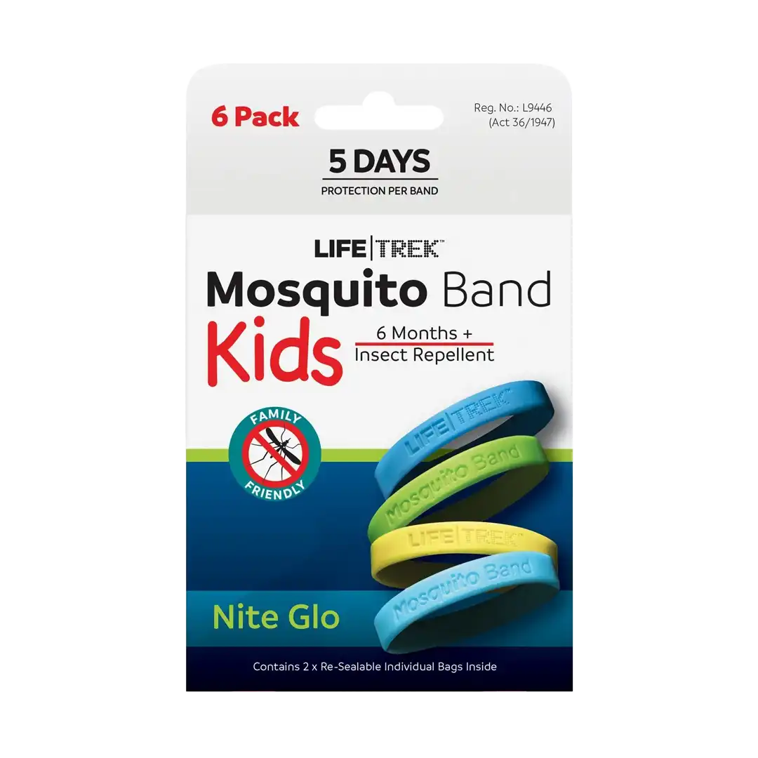 Lifetrek Mosquito Band Kids Nite Glow, 6's
