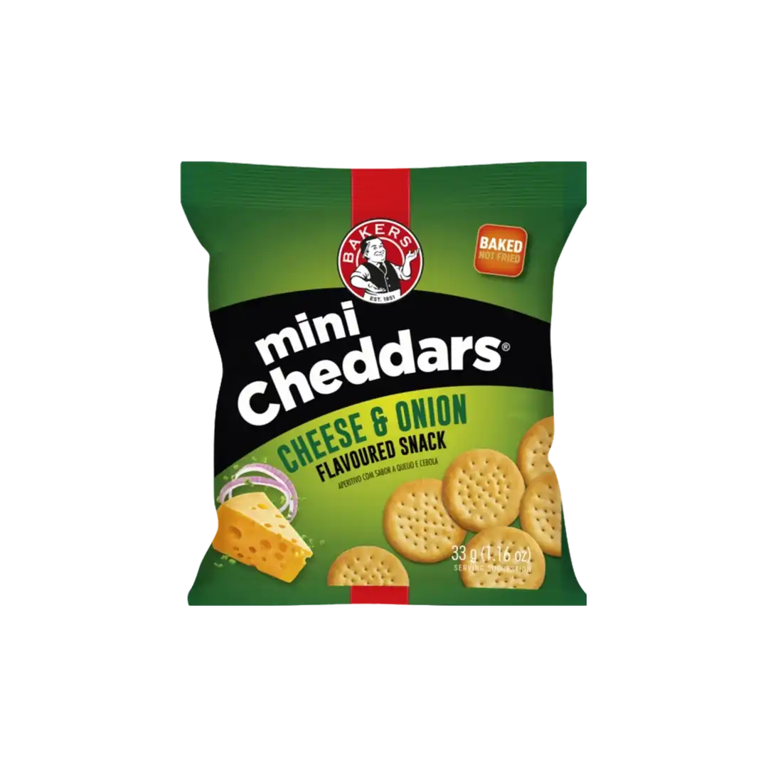 Bakers Mini Cheddars 33g, Assorted