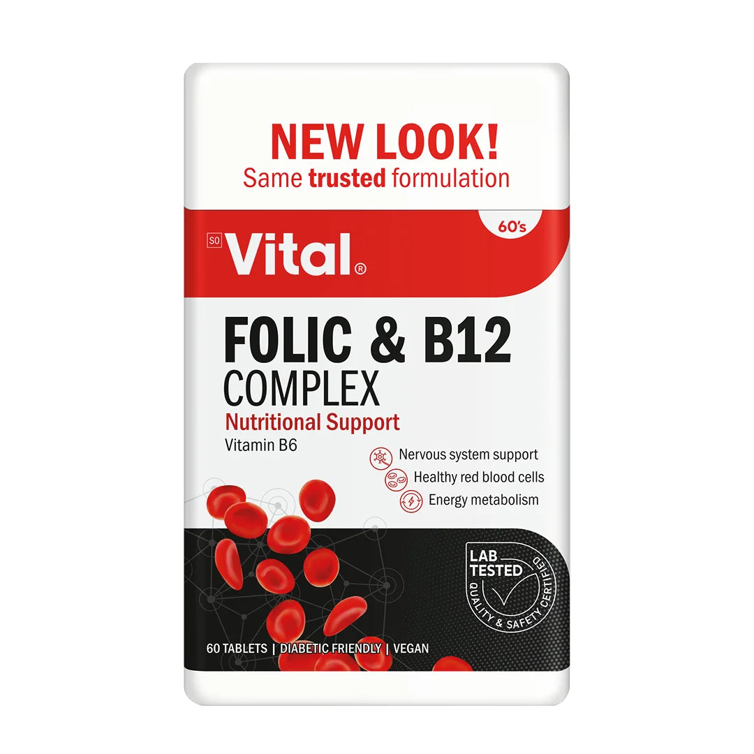 Vital Folic & B12 Complex Tablets, 60's