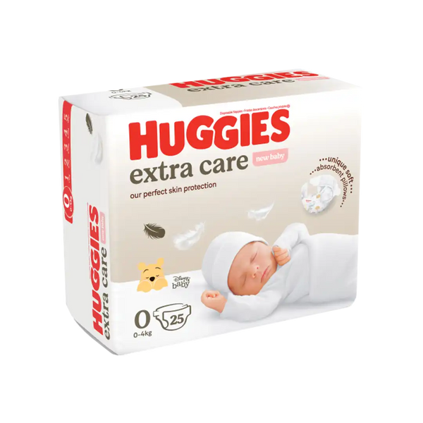 Huggies Extra Care New Baby Size 0, 25's