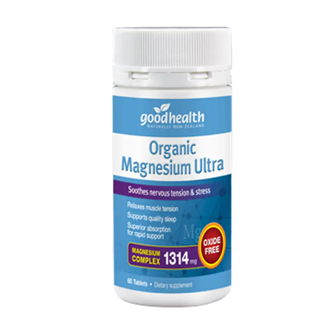 Good Health Organic Magnesium Ultra Tablets, 60's