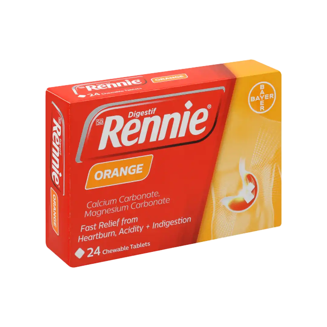 Rennie Antacid Orange Tablets, 24's