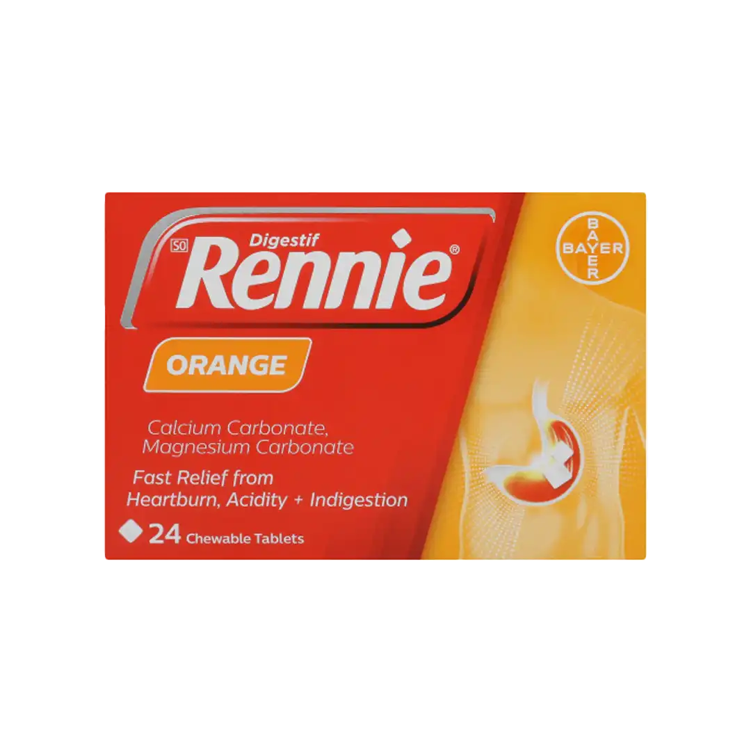 Rennie Antacid Orange Tablets, 24's