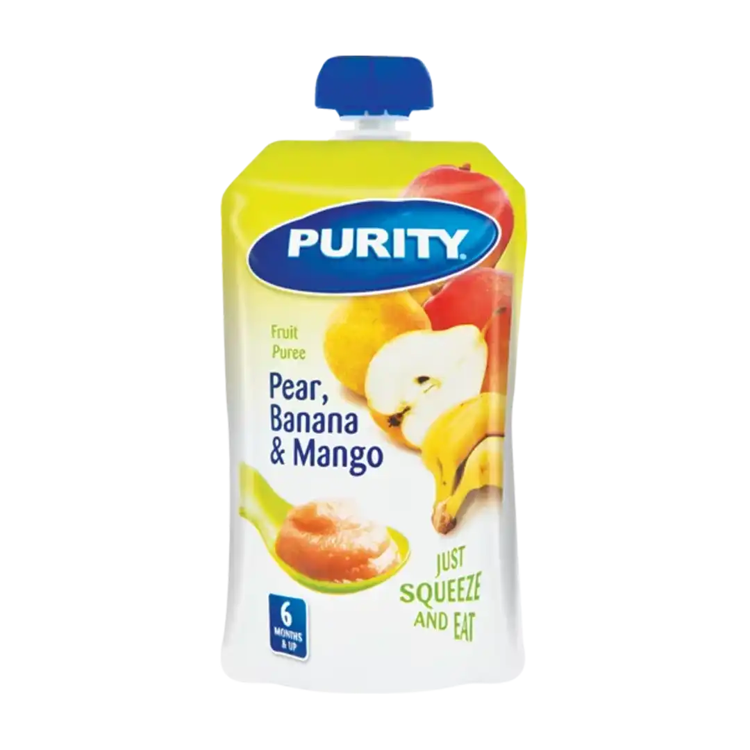 Purity Pouches Pear, Banana & Mango, 110ml