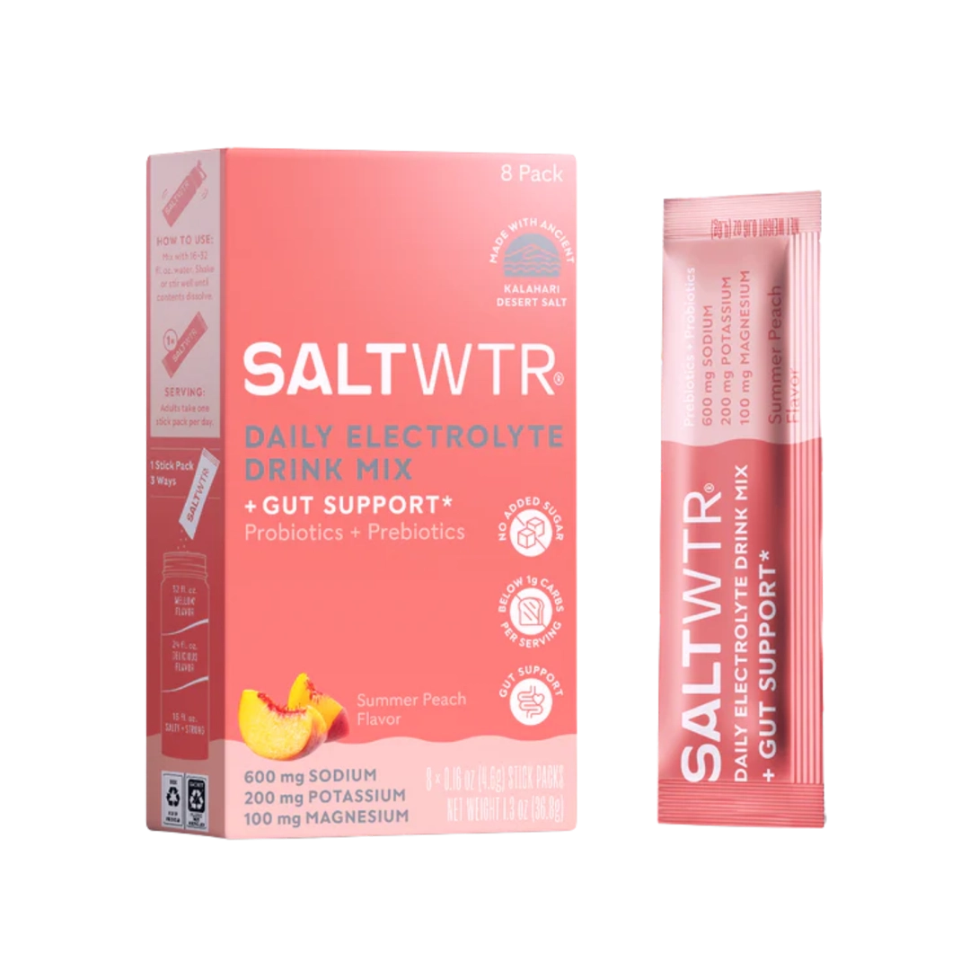 SaltWTR Summer Peach Gut Support, 8's