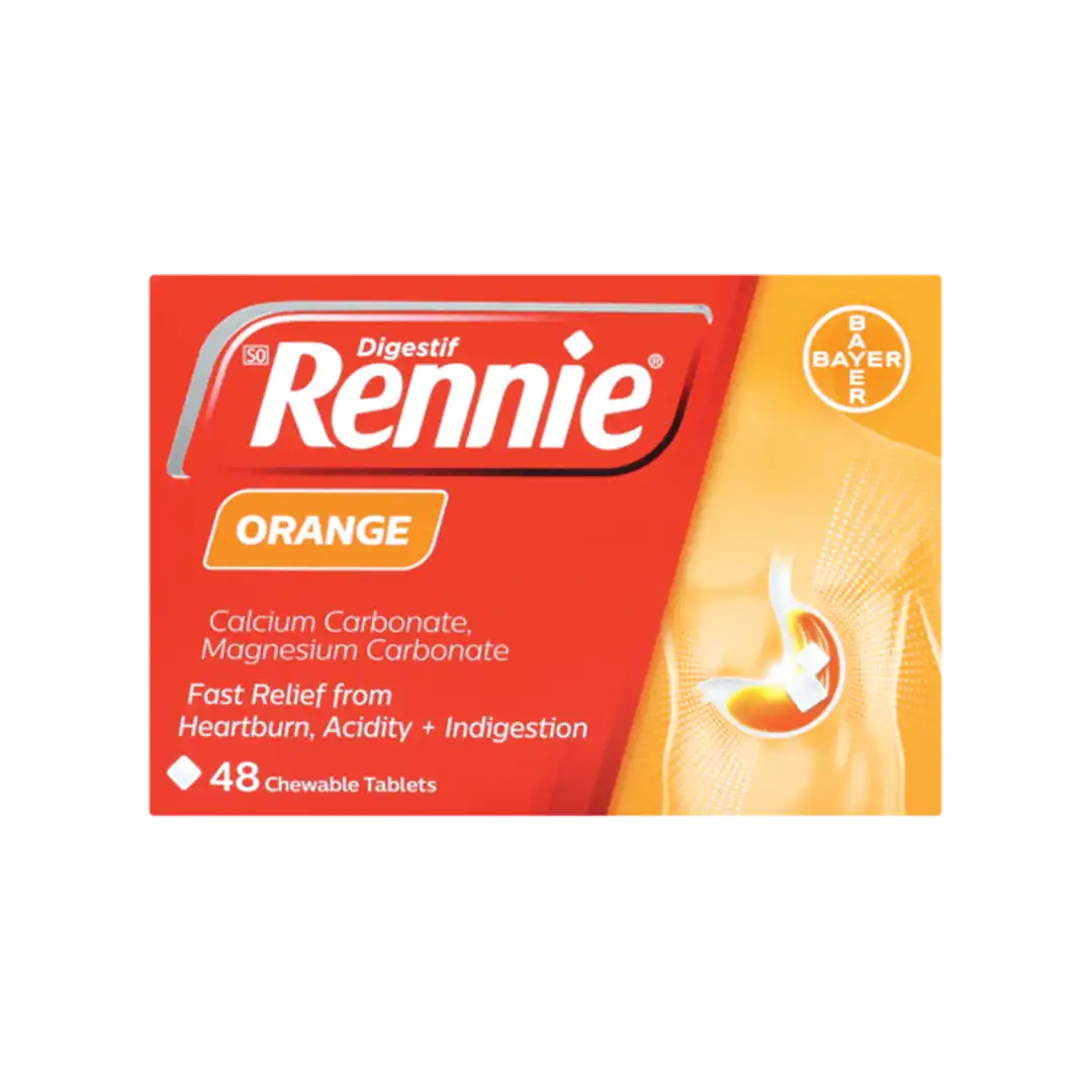 Rennie Orange Antacid Tablets, 48's