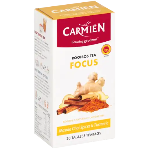 Carmien Focus Masala Chai and Turmeric, 20's