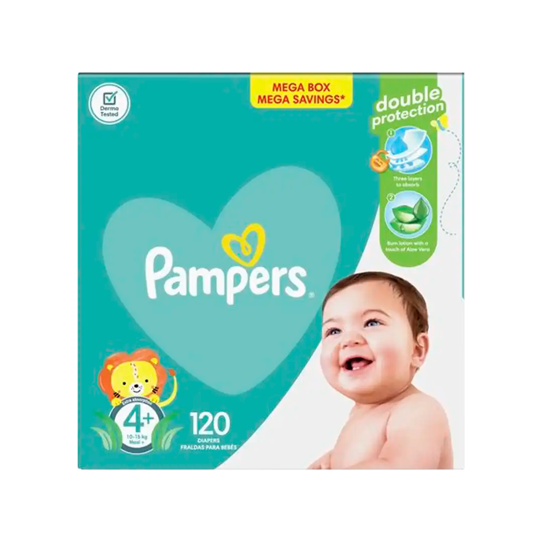 Pampers Baby-Dry Mega Box Nappies 4+, 120's