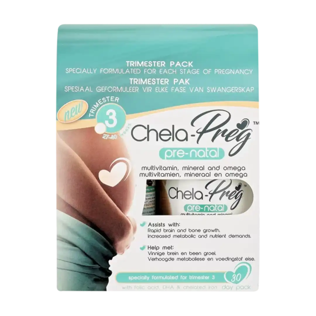 Chela-Preg Prenatal Trimester 3, 30 Day Pack