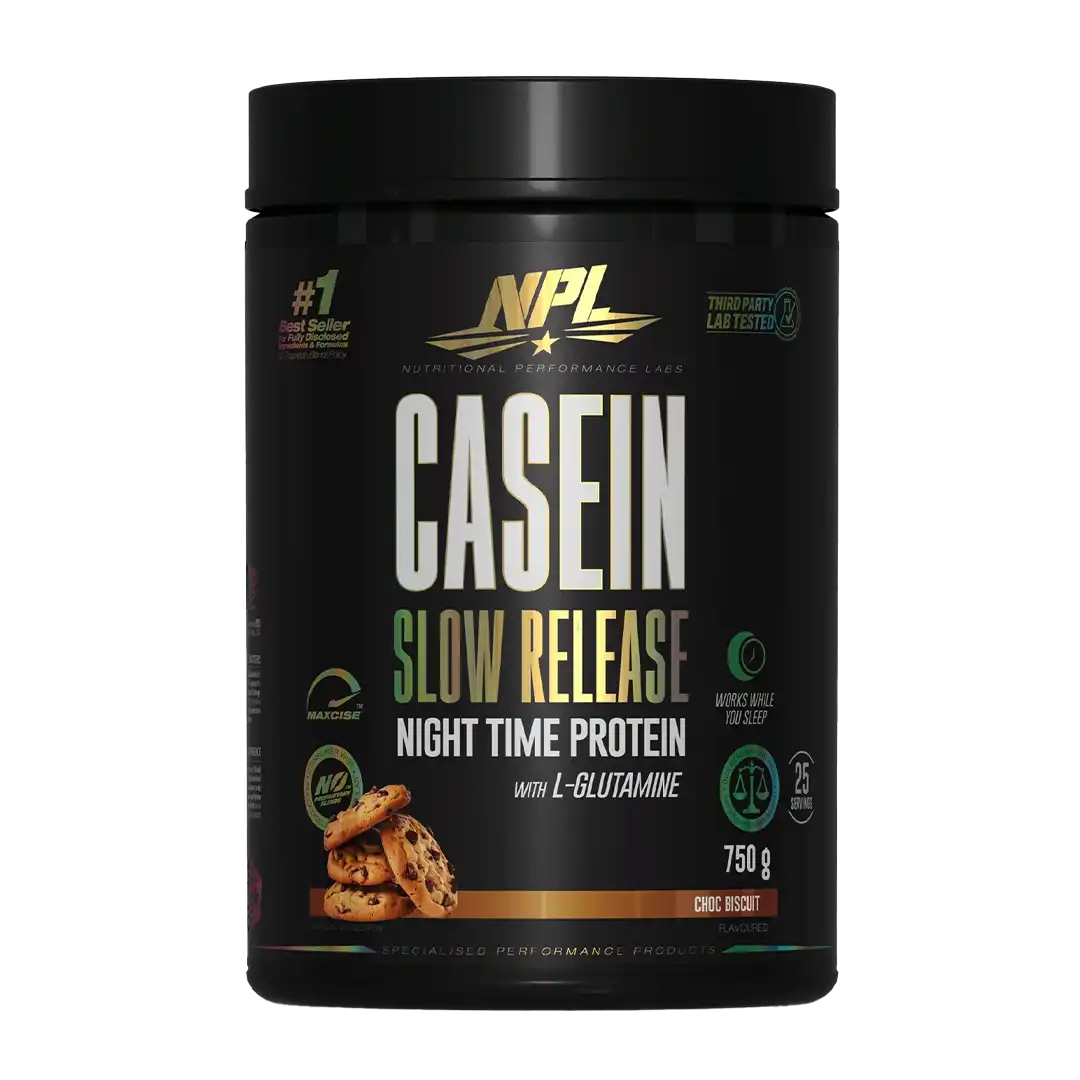 NPL Casein Slow Release Night Time Protein Choc Biscuit, 750g