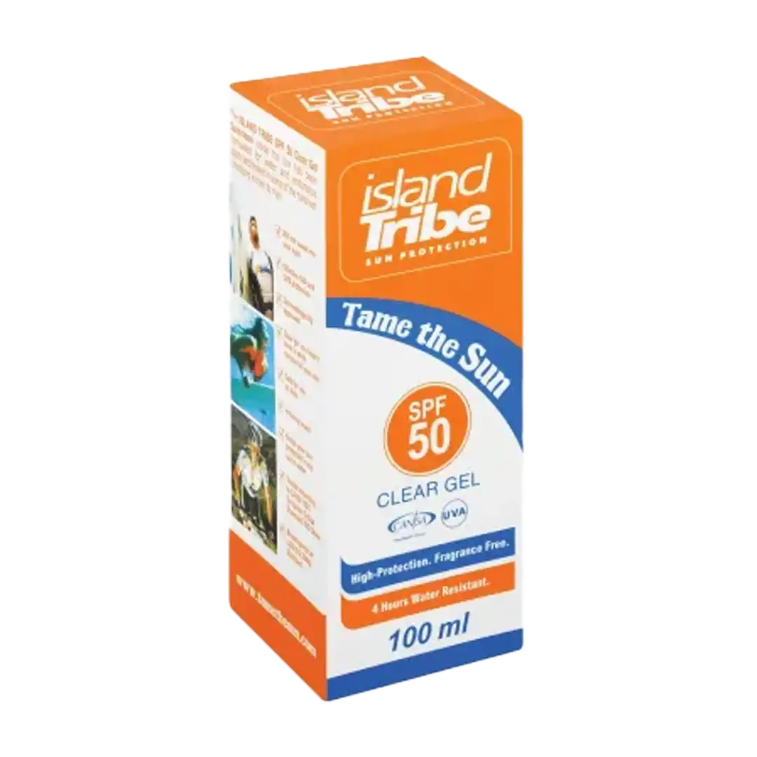 Island Tribe SPF50 Sunscreen Clear Gel, 100ml