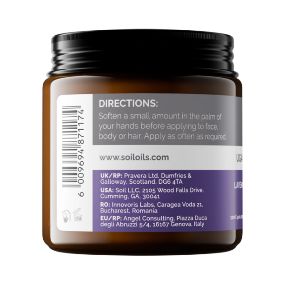 Soil Organic Lavender scented Shea Butter, 100ml