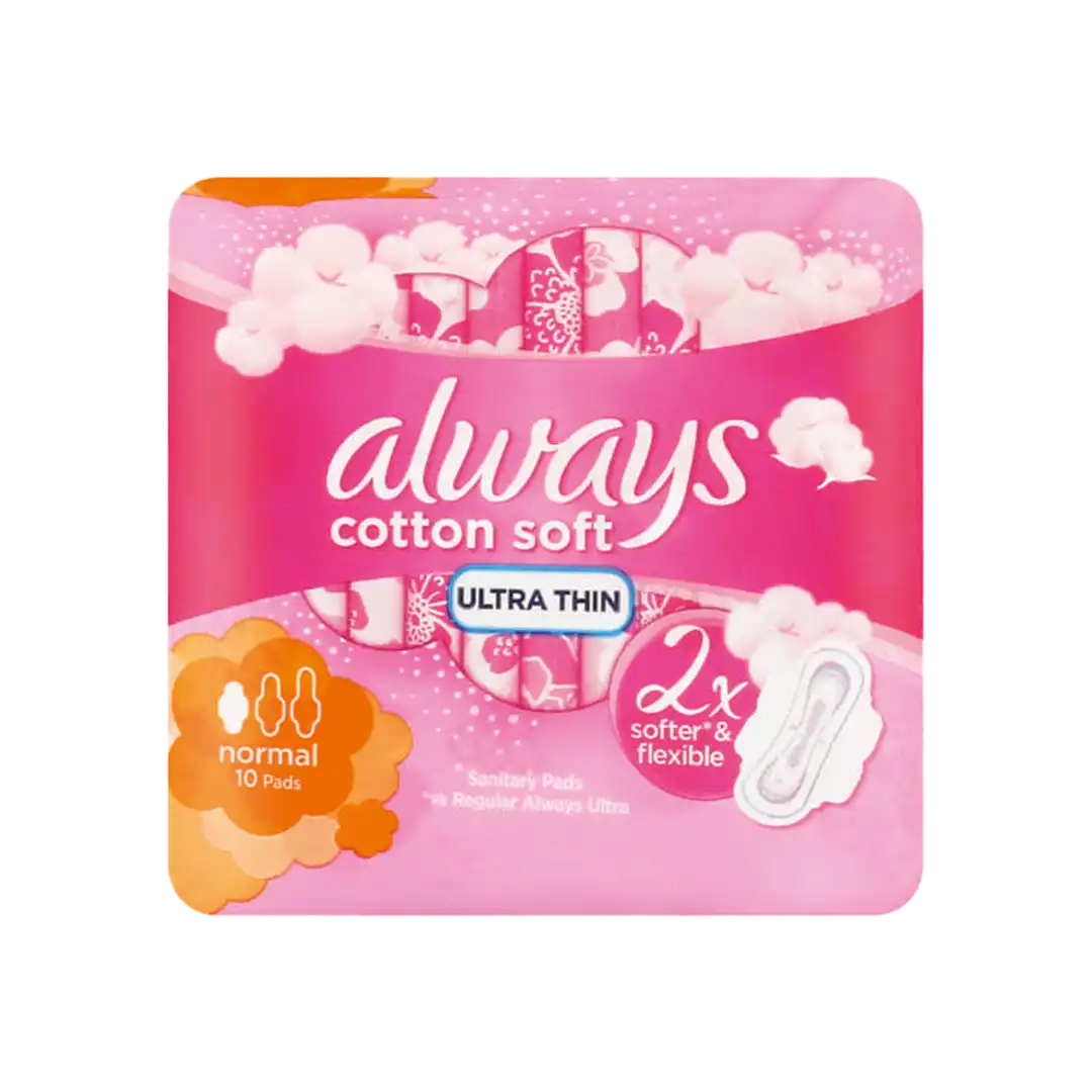 Always Cotton Soft Ultra Normal Sanitary Pads, 10's