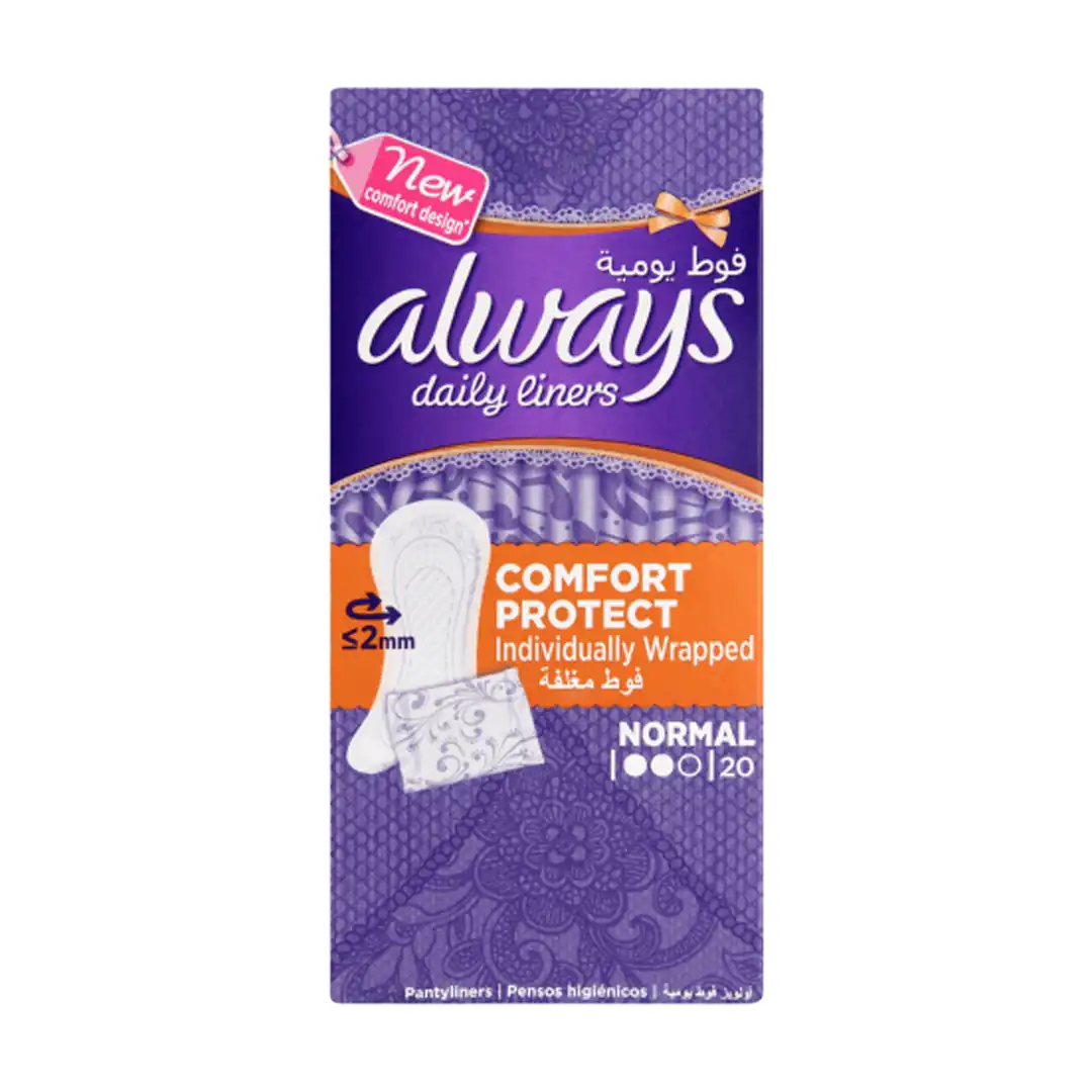 Always Comfort Protect  Scented Liners, 20's
