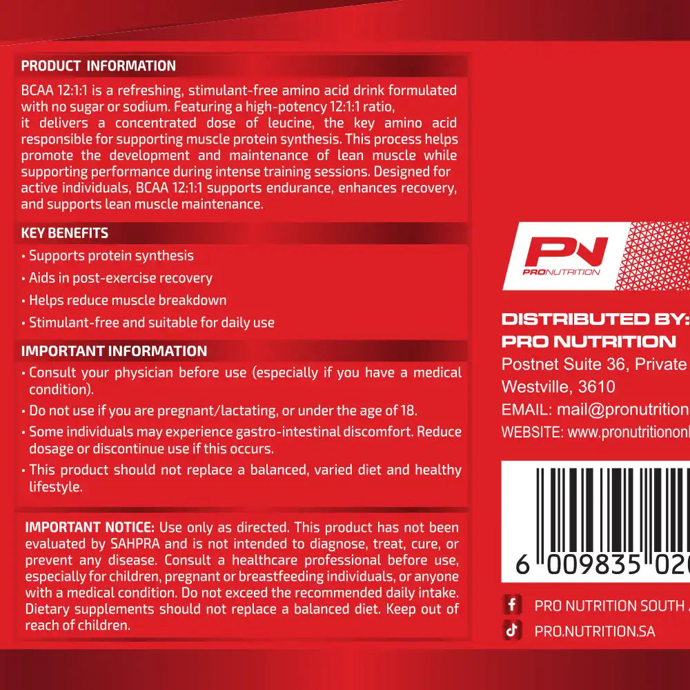 Pro Nutrition BCAA Stack Granadilla Burst, 255g