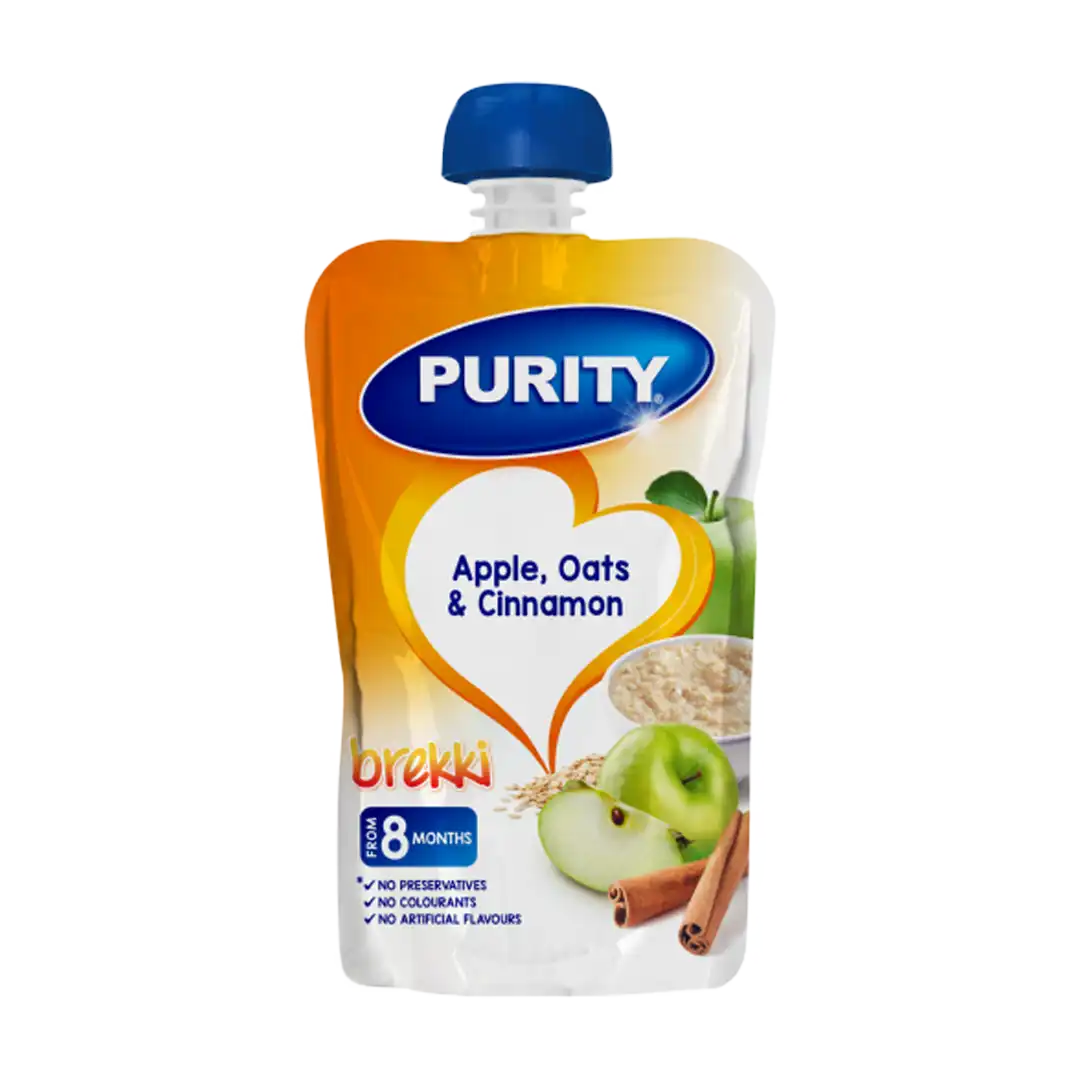 Purity Pouches Breakfast Apple & Oats with Cinnamon, 110ml