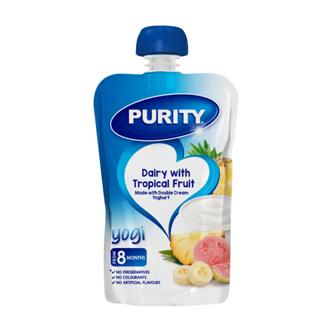 Purity Pouches Yogilicious Dairy with Tropical Fruit, 110ml