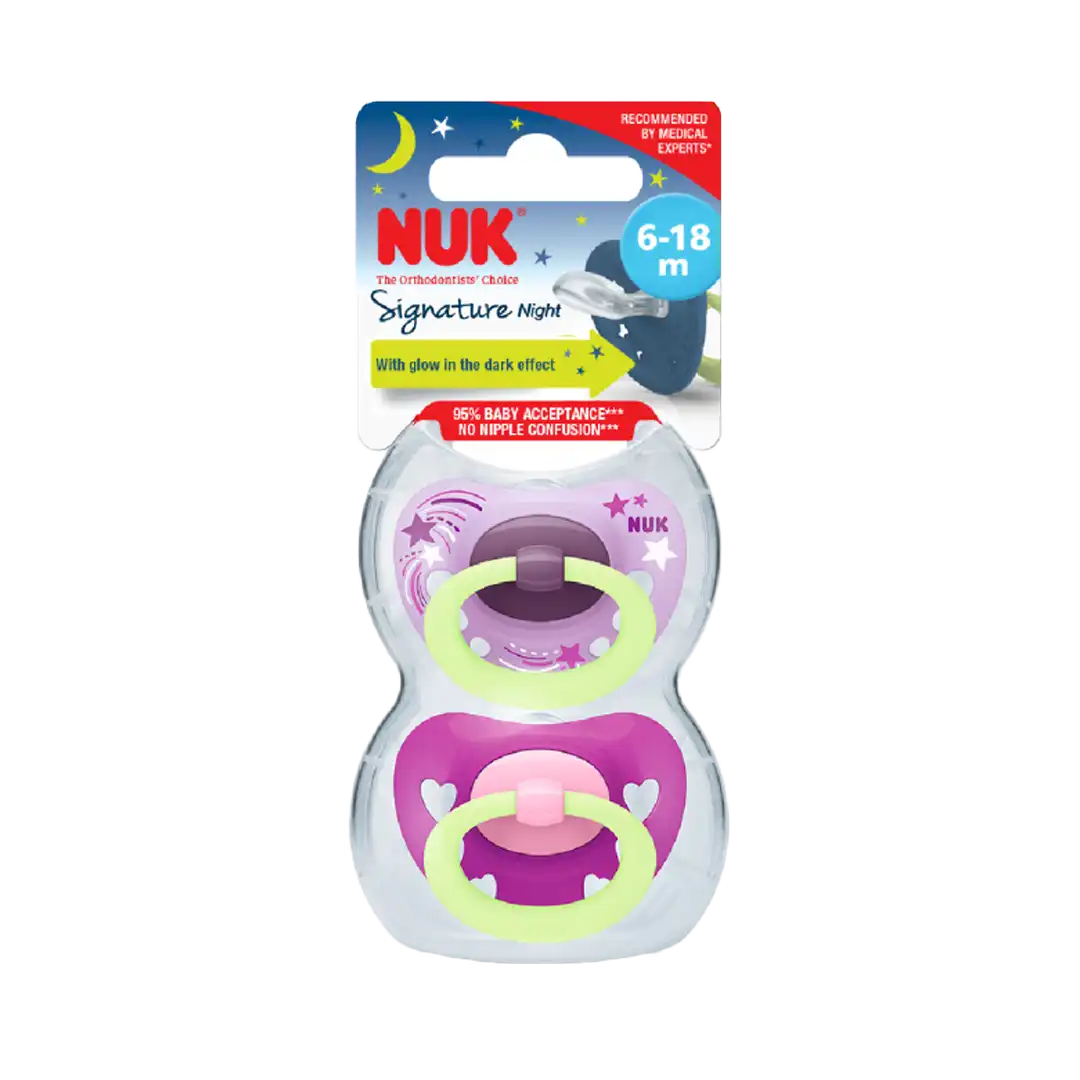 Nuk Trendline Rose Silicone Soother 6-18 Months, 2's