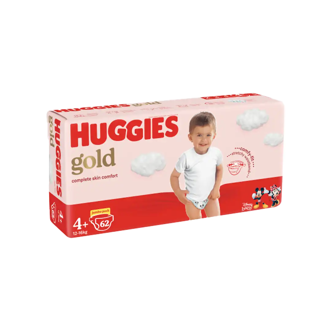 Huggies Gold Size 4+ Jumbo Pack, 62's