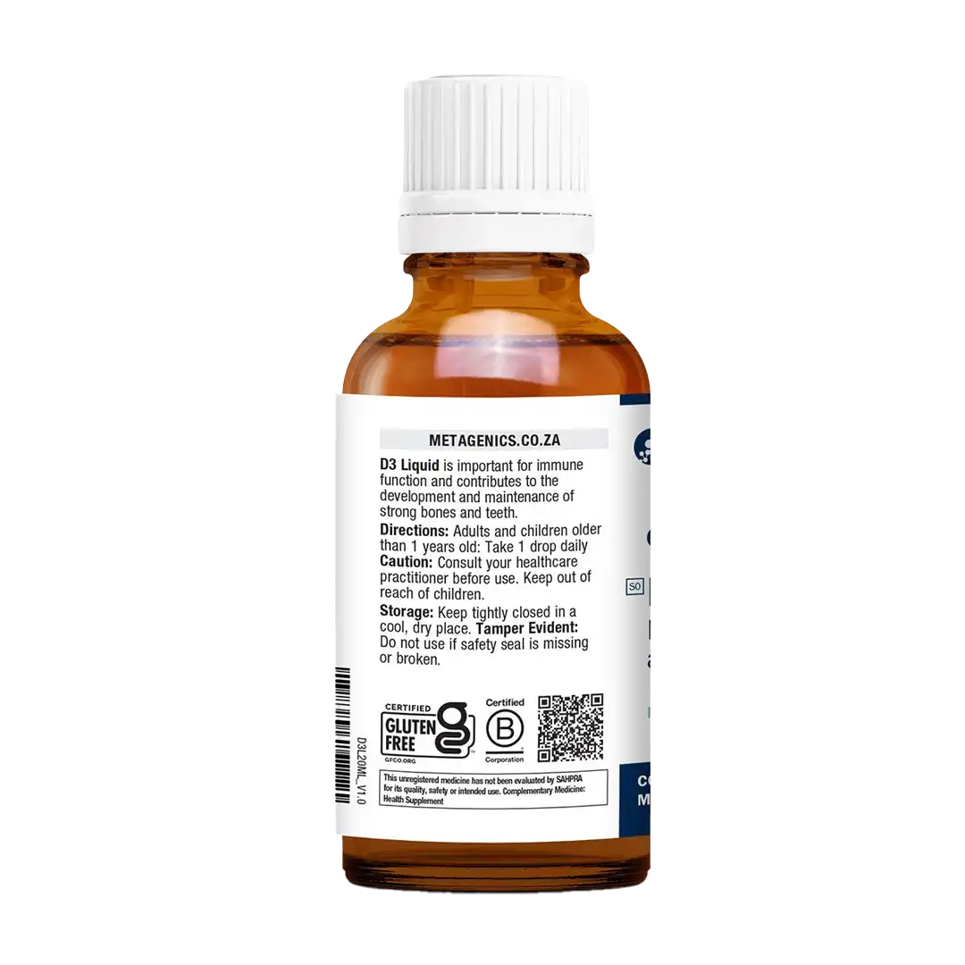 Metagenics D3 1000Iu Liquid Drops, 20ml