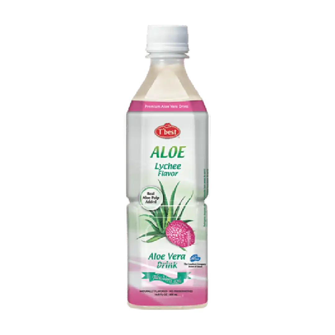 T' Best Aloe Vera Drink Litchi Sugar Free, 500ml