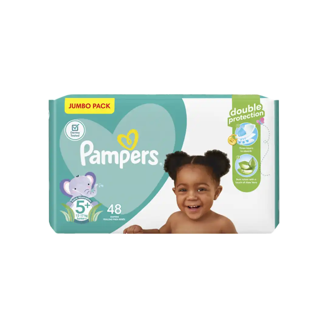 Pampers Active Baby-Dry Size 5+ Jumbo Pack, 48's