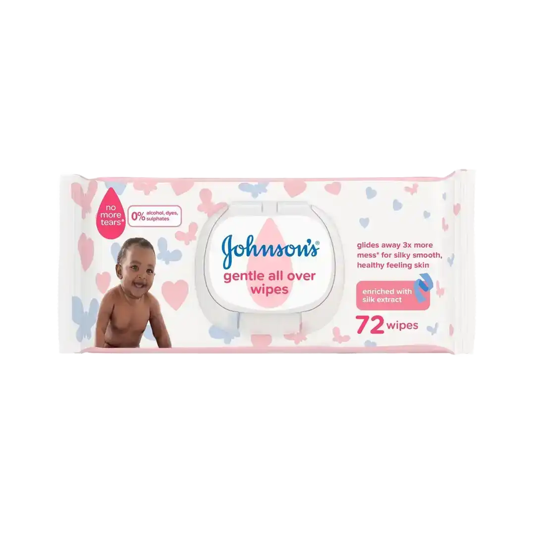 Johnson's Baby Wipes Gentle With Lid, 72's
