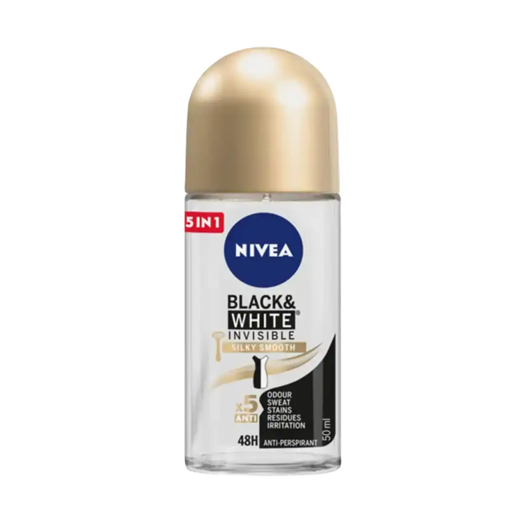 Nivea Anti-Perspirant Roll-On Invisible for Black and White Assorted, 50ml