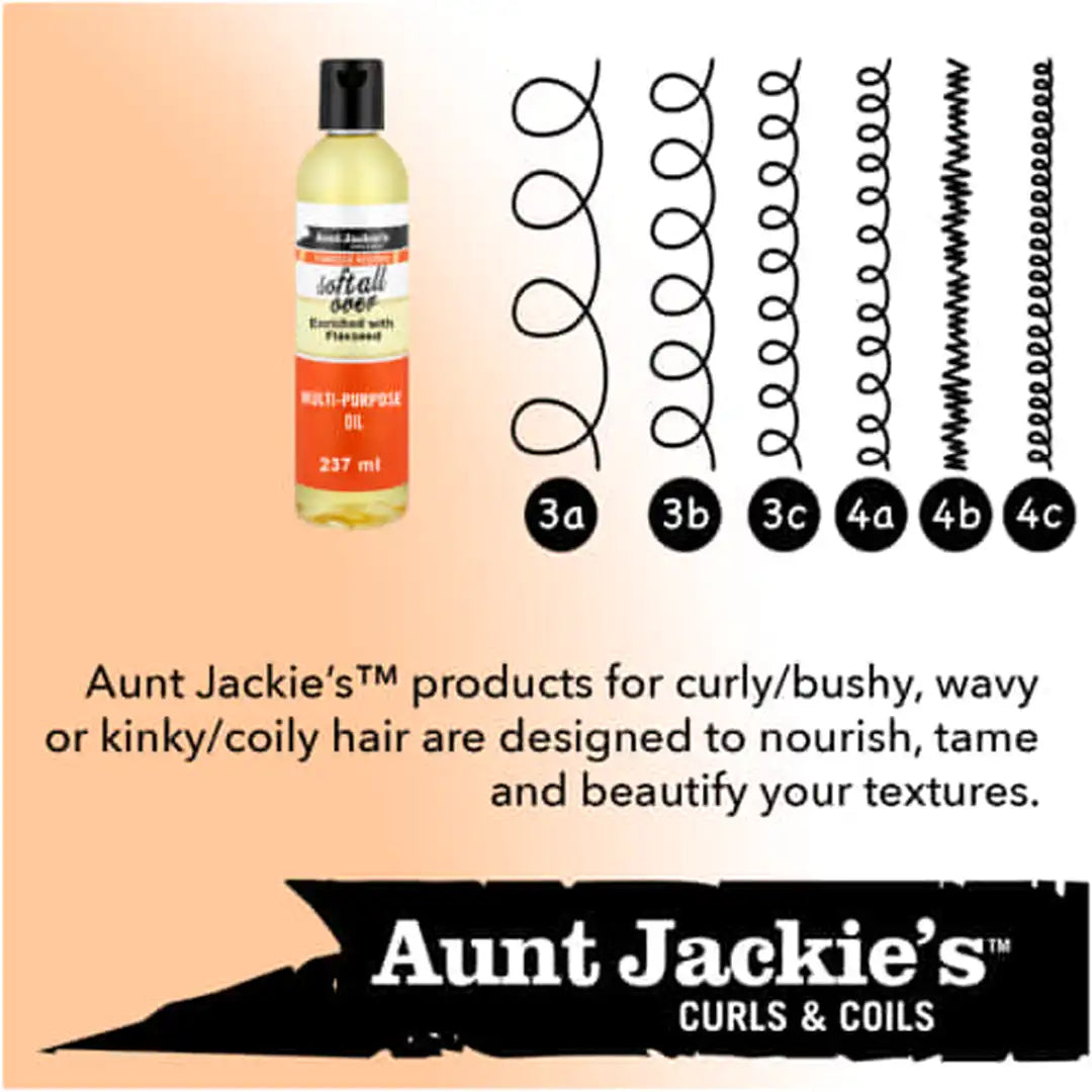 Aunt Jackie's Flaxseed Soft all over Multi-Purpose Oil, 237ml
